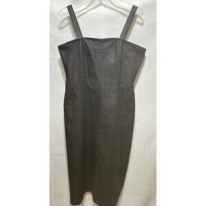 BCBG Maxazria Jean L Black Denim Spaghetti Polka Dot Strap Dress‎ - No Size Tag